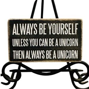 Home Decor Black Decorative Sign 3x5